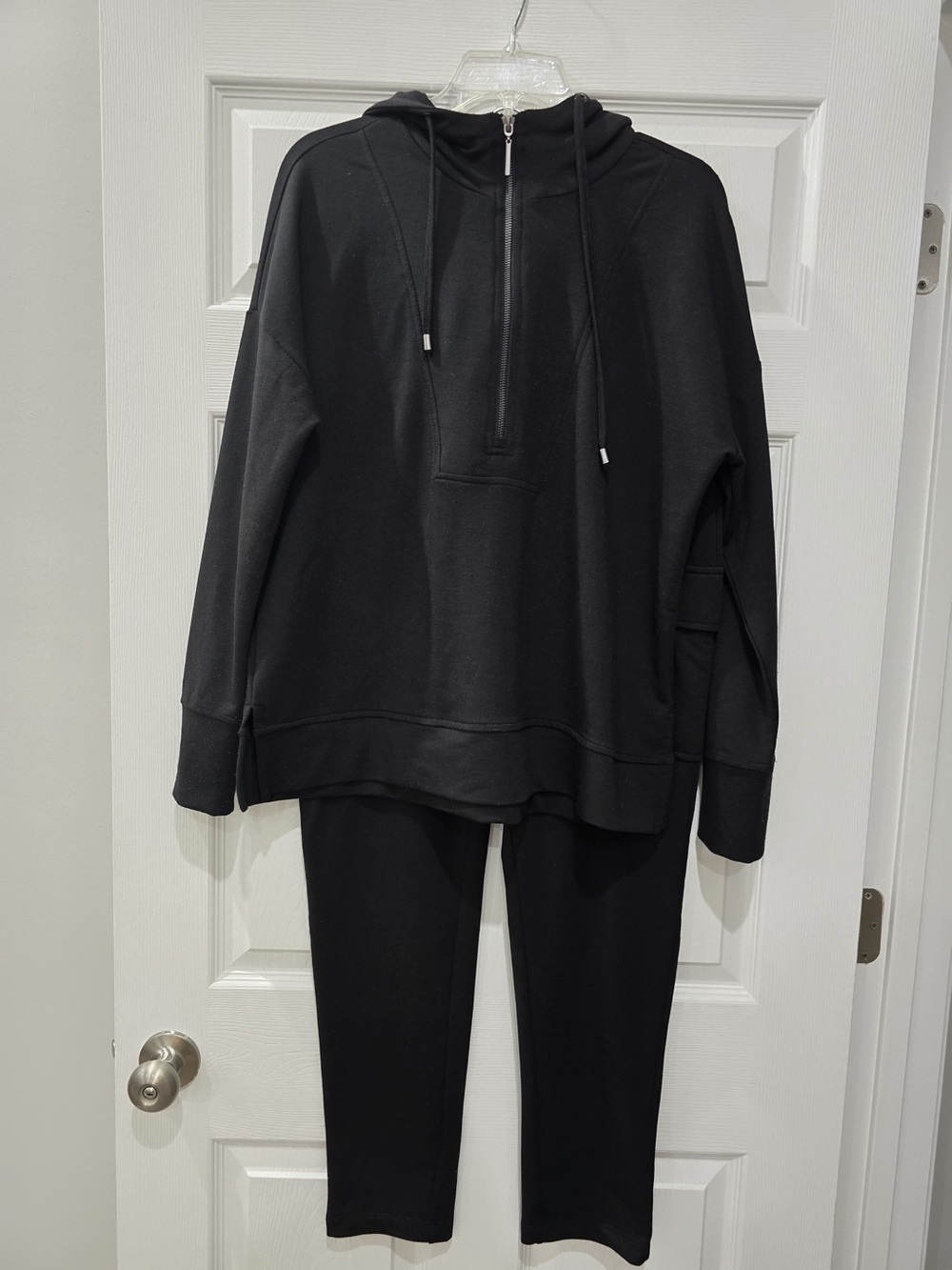 Cable & Gauge Black Half-Zip Hoodie Set Size L